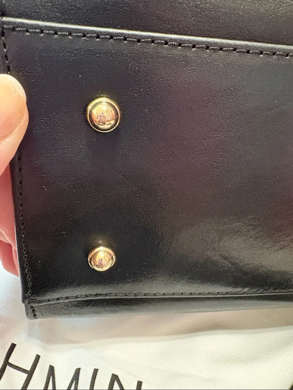 Brahmin Black Leather Satchel with Gold Hardware and Detachable Strap